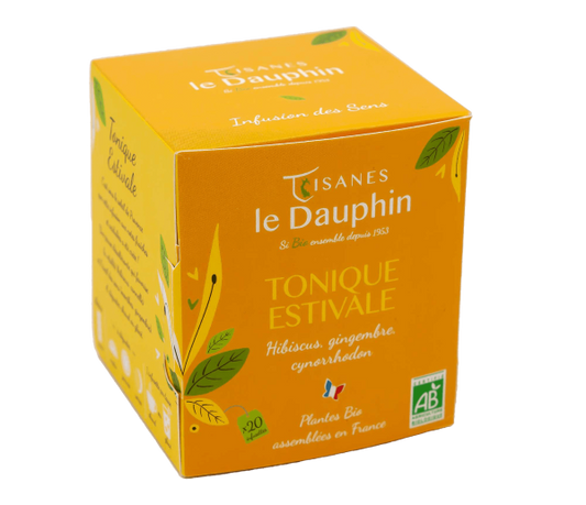 Tisanes Le Dauphin -- Infusion bio tonique estivale - 20 infusettes